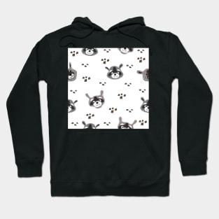 Raccoon Pattern Hoodie